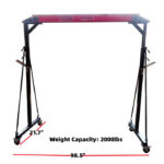 2000 lbs 1 ton Steel Portable Gantry Crane